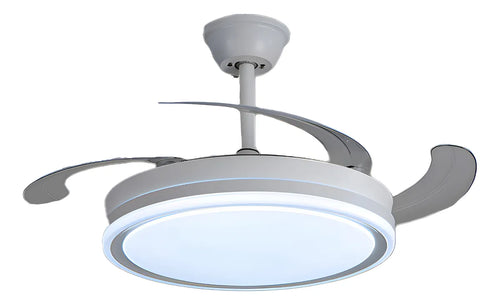Ventilador Vitta De Techo Retractil C/luz Calida Y Fria 6 Velocidades 4 Aspas Blanco Diámetro 46Cm Smarthome