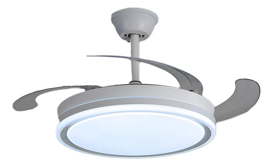 Ventilador Vitta De Techo Retractil C/luz Calida Y Fria 6 Velocidades 4 Aspas Blanco Diámetro 46Cm Smarthome