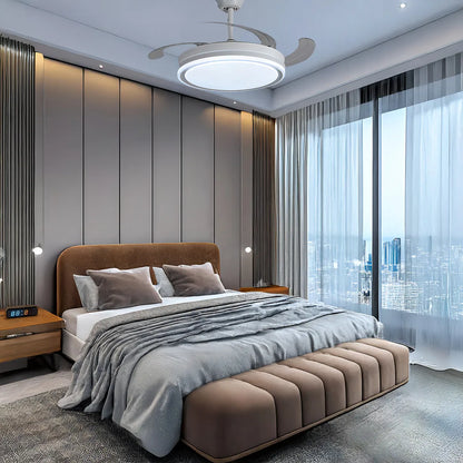 Ventilador Vitta De Techo Retractil C/luz Calida Y Fria 6 Velocidades 4 Aspas Blanco Diámetro 46Cm Smarthome